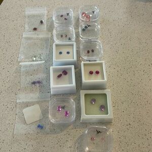 Lot of 15 matched pair heat treated gemstones JTV